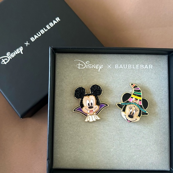 BaubleBar Jewelry - Baublebar x Disney Halloween Vampire Mickey and Minnie Witch Statement Studs